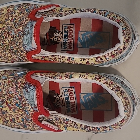 Vans Where's Waldo Kids 13 Multicolor Character Slip-On Skateboard Sneakers - Picture 8 of 10